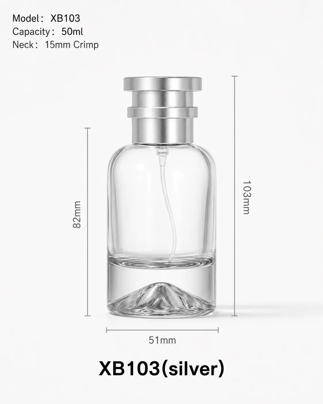 XB103 sliver perfume bottle