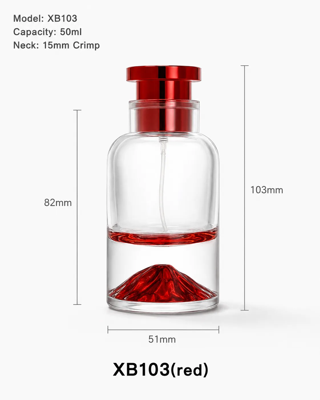XB103 red perfume bottle
