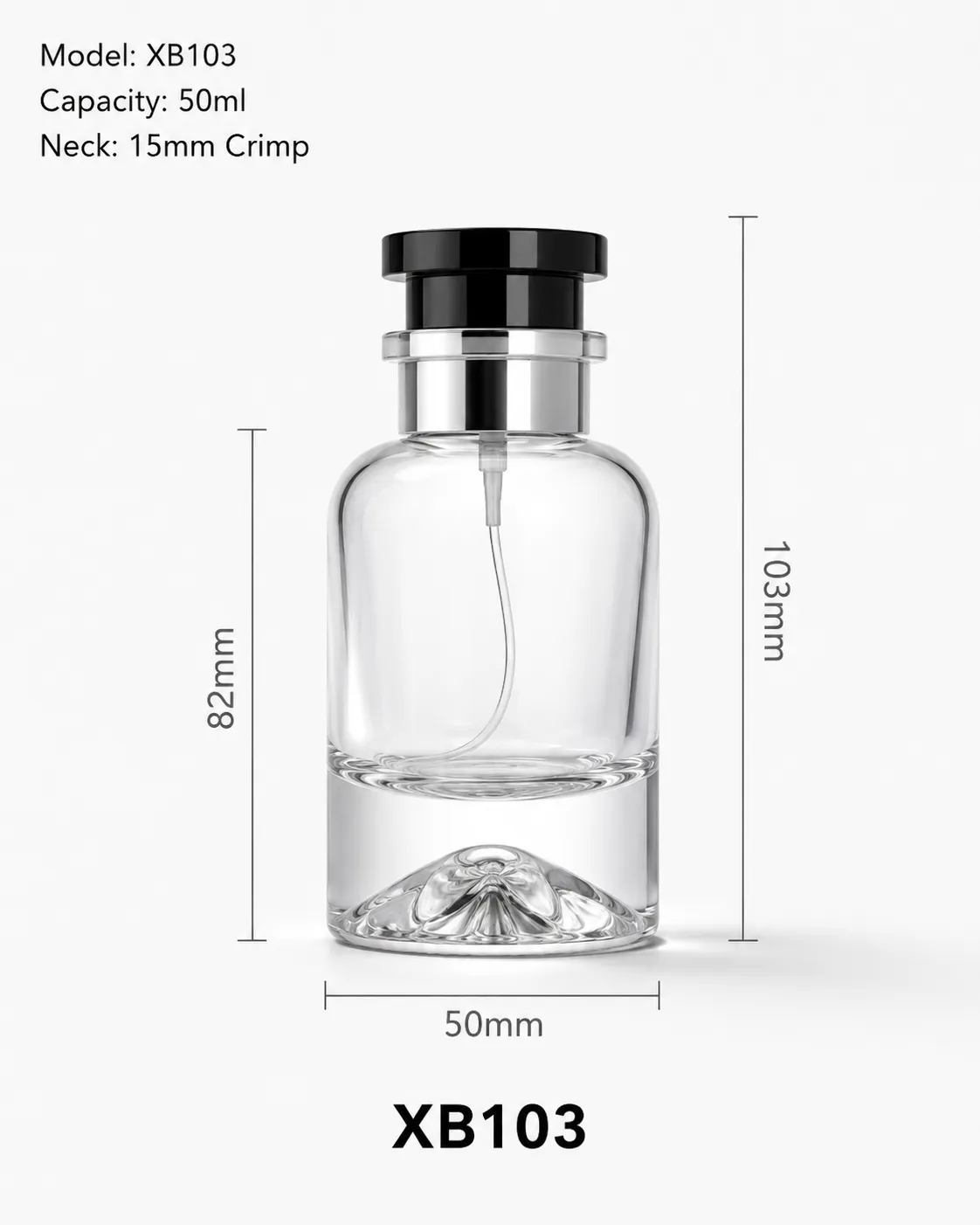 XB103 gold perfume bottle