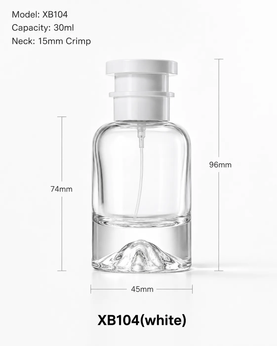 XB104 white perfume bottle