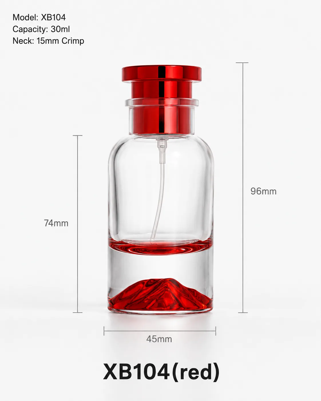 XB104 red perfume bottle