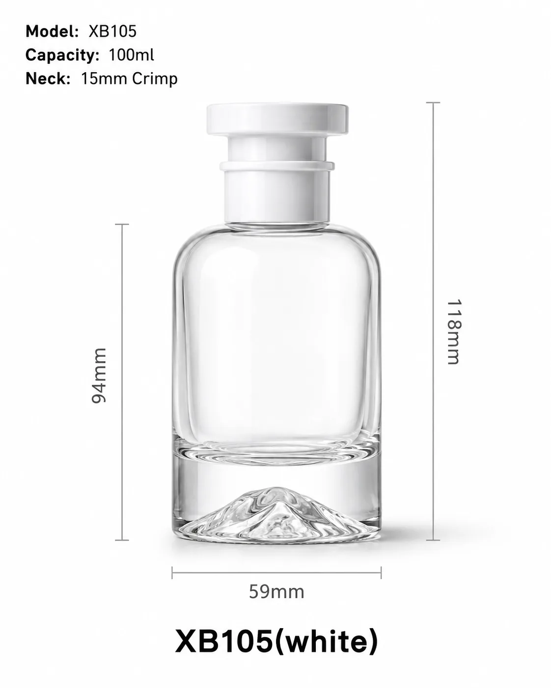 XB105 white perfume bottle