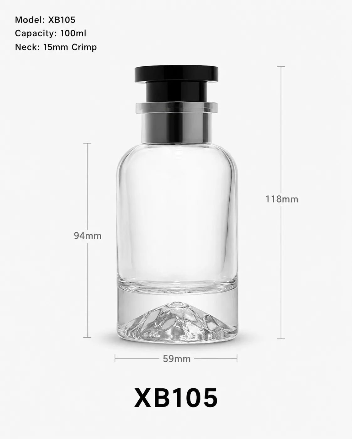XB105 sliver perfume bottle