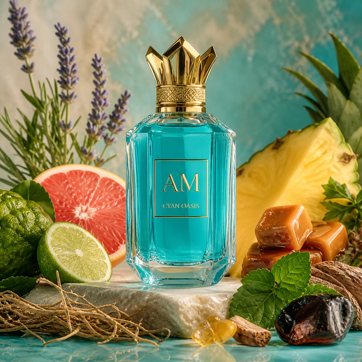Cyan Oasis fragrance direction
